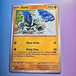 sawk - 049/086 (uncommon) — pokemon: white flare